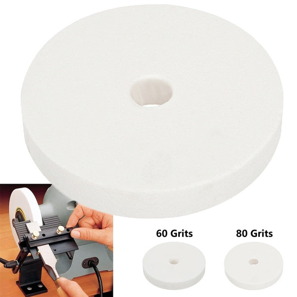 5 pouces 60 grains-80 grains banc meules oxyde d'aluminium blanc WA meulage de surface outils en céramique