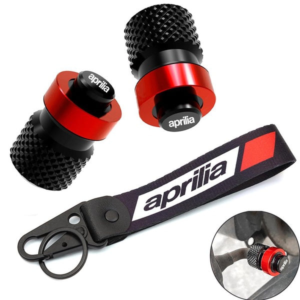 Motorcycle Keychain For Aprilia RSV4 RS660 2021 2022 Tuono 660 RSV1000-R Caponord 1200 Dorsoduro 750 CNC Wheel Tire Valve Caps
