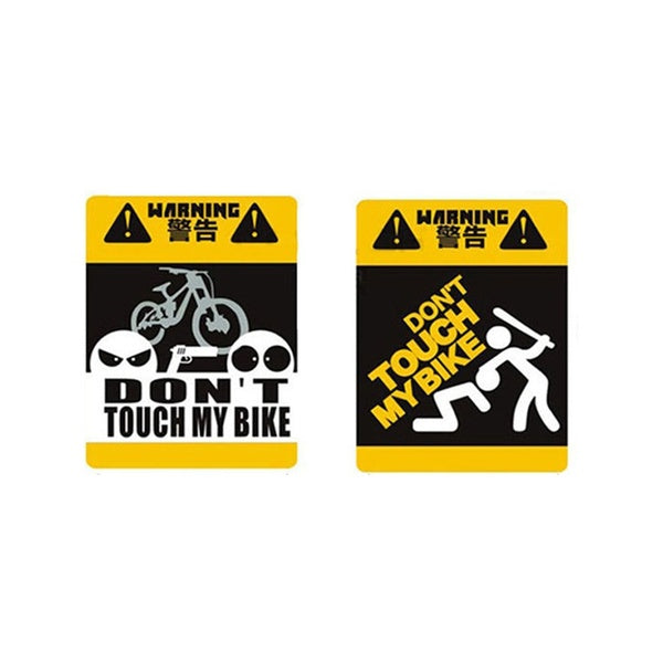 2pc Don't Touch My Bike Sticker Riding Cycling MTB Decorative Warning