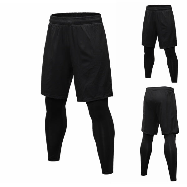 Summer 2 in 1 Men's Active Running Shorts, Basketball Tights Pants Basketball Tights Pants for Workout Gym Fitness Riding