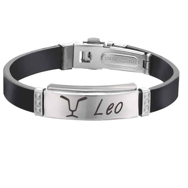 2020 charme 12 bracelets du zodiaque bracelets manchette Bracelets pour femmes bijoux Vintage en acier inoxydable 12 Constellations Bracelet en Silic