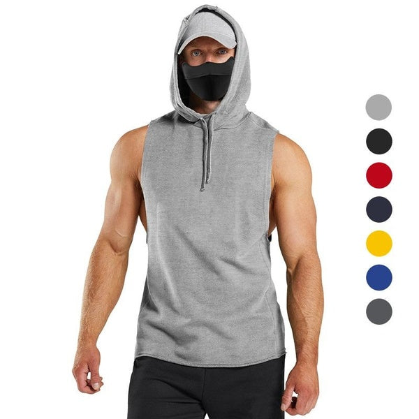 Nouveau Gilet de sport Hommes Lâche Fitness Basketball Pour Hommes Formation À Capuche Fitness Gilet Hommes
