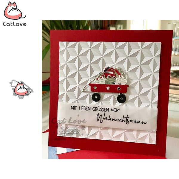 Sleigh Tree Gift Metal Cutting Dies Scrapbooking Stencil Die Cuts Card Making DIY Decorative Craft Embossing New Dies For 2020