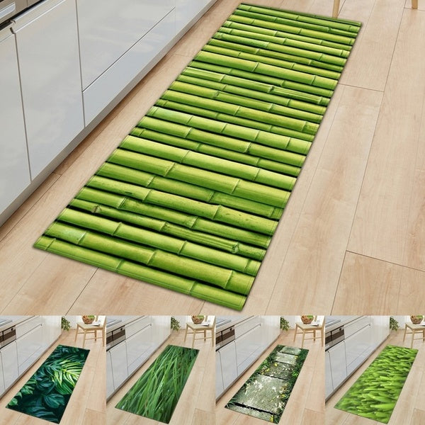60*90-60*180CM Grass Print Design Area Rug Floor Mat Bath Rugs Anti-slip Kitchen Mats Livingroom Carpet