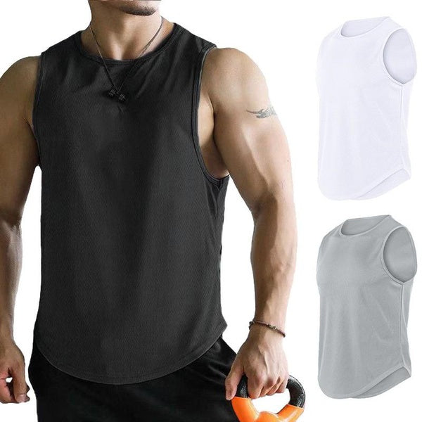 Men's Activewear Dry Fit Y-Back Muscle Tank Top Mesh Gym Workout Sleeveless Vest T Shirt Sports Training Fitness Bodybuilding Quick Dry Athletic Runn