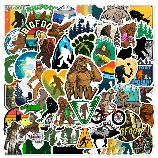 10-50pcs Outdoor Sasquatch stickers For Luggage Skateboard Phone Laptop Moto Bicycle Guitar Waterproof Stickers