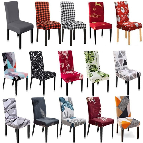 Chair Cover Stretch Dining Room Chair Slipcovers Protector Removable Elastic Seat Covers for Party Kitchen Home Hotel Office Restaurant Decoration