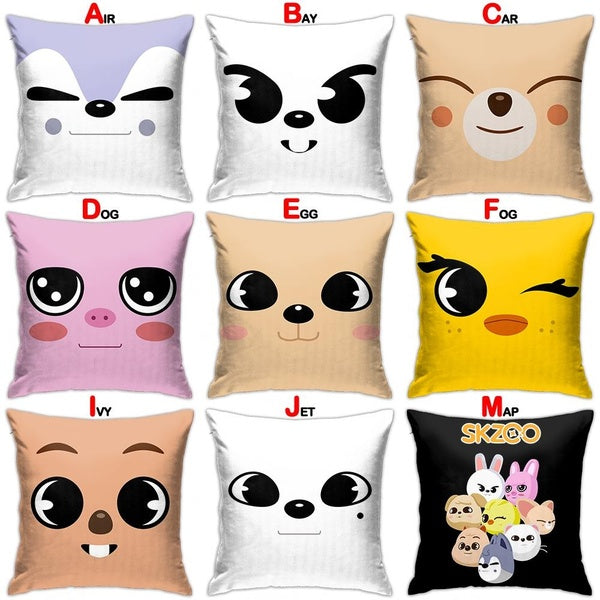 SKZOO Stray Kids SKZ Bang Chan Lee Know Changbin Hyunjin Han Felix Seungmin I. N Throw Pillow Case Cover Square Pillow