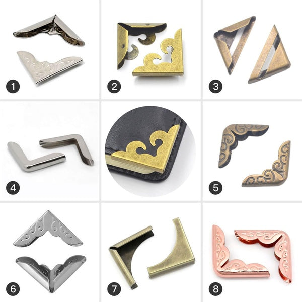 30pcs Book Corner Protectors Scrapbooking Albums Menu Decorative Corners