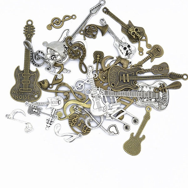 21 pcs Musique Pendentif Résine Remplissage Style Différent Note de Musique Remplissage Charmes Alliage Résine Époxy Accessoires pour Résine Artisana