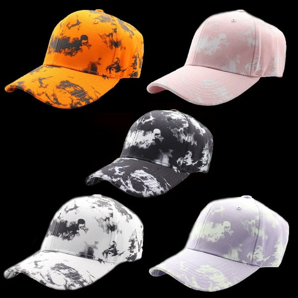 New Fashion Tie-dye Baseball Cap Spring Men Women Trend Couples Colorful Peaked Caps Outdoor Adjustable Sun Hats