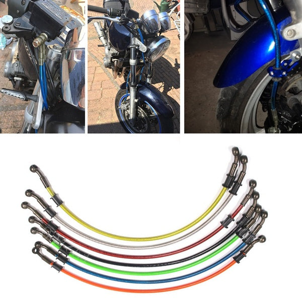 Motorcycle Custom Universal 300mm-2400mm Dirt Bike Braided Steel Hydraulic Reinforce Brake Line Clutch Oil Hose Tube