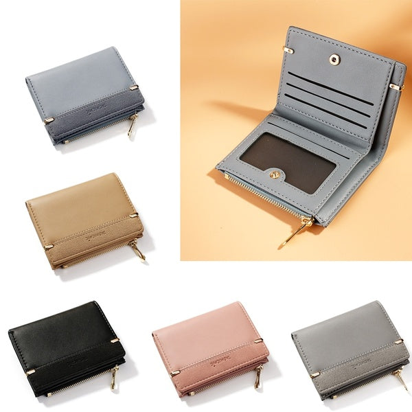 2023 Hot Popular Leather Wallet Women Bifold Zipper Coin Purses Clutch Short Card Holder Bag