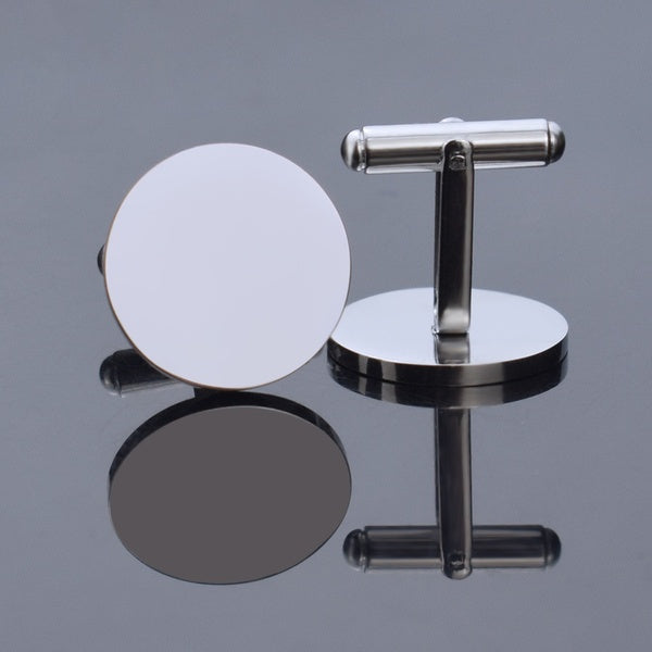 1 Pair Cufflinks Diy Accessories Men's Stainless Steel Blank Cufflinks 20mm Handmade Cuff Links Jewelry Findings Supplier Matron Inn