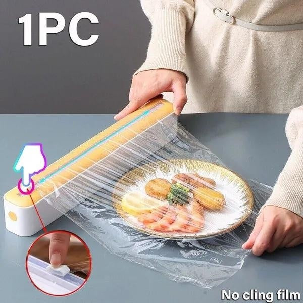 Fixing Foil Cling Film Wrap Dispenser Food Wrap Dispenser Cutter Plastic Sharp Cutter Storage Holder Kitchen Tool Accessories