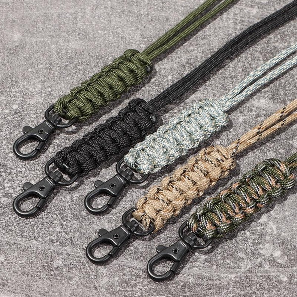 Uxcell - lanière tressée paracorde, collier, porte-clés, Badge, avec Clip en alliage pour clés, porte-Badge, carte d'identité