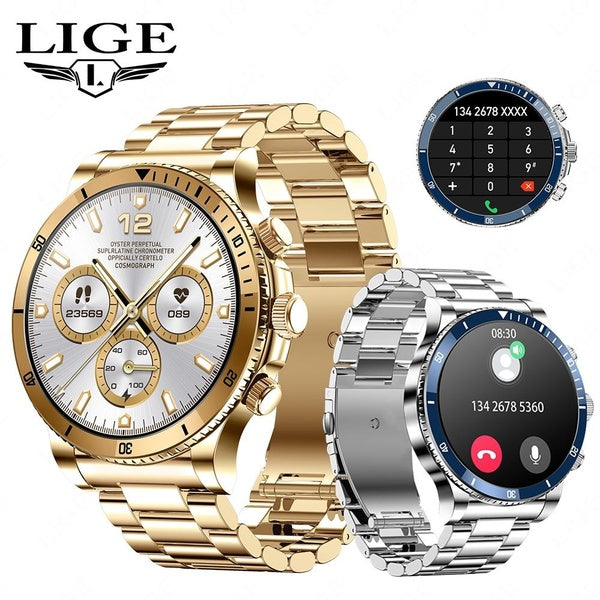 2023 LIGE nouvelle montre d'affaires hommes montre intelligente Sport de plein air Fitness étanche Smartwatch HD Bluetooth appel fréquence cardiaque