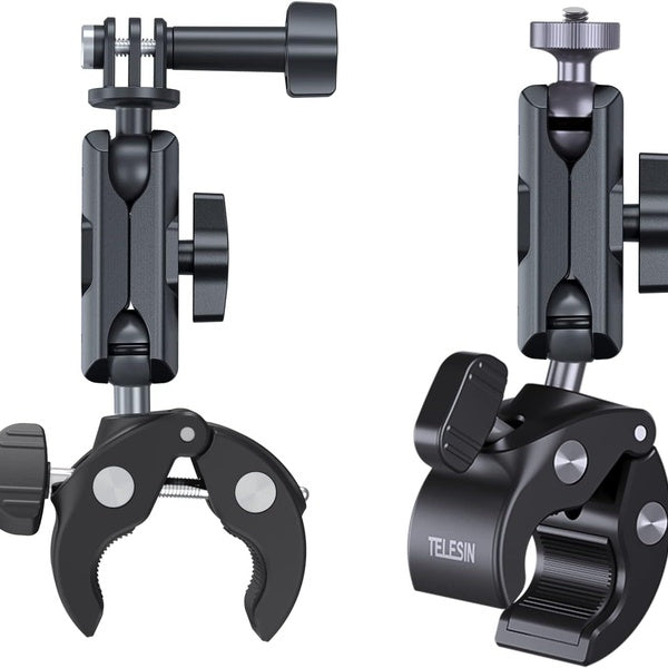 Clip de support de pince de guidon de moto pour GoPro pour accessoires Insta360, accessoire de montage de barre de tube à tête sphérique W 360 pour G