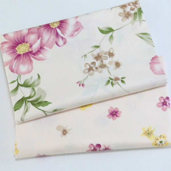 50cm*160cm Pastoral Flowers Printed Cotton Twill Fabric Quilting Clothes Baby Bedding Cloth Group DIY Patchwork Bed Sheets Quilt Four Sets of Curtain