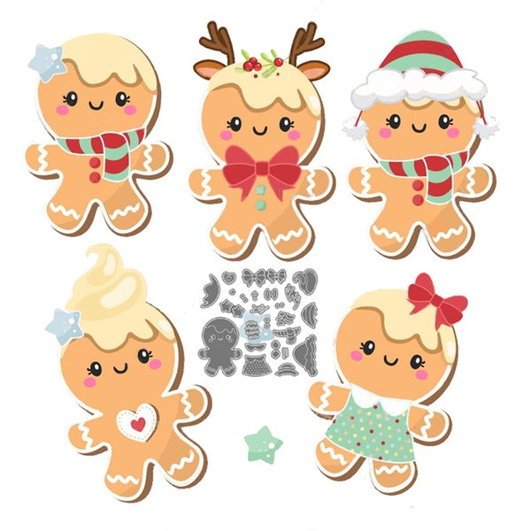 New Metal Cutting Dies Gingerbread Man Christmas Stencils for Making Scrapbooking Paper Cards Craft Embossing Cut Die