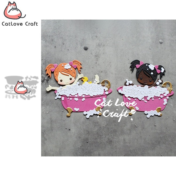 Catlove SPA dame bain métal matrices de découpe Scrapbooking moule pochoir découpes fabrication de cartes bricolage artisanat gaufrage nouvelles matr