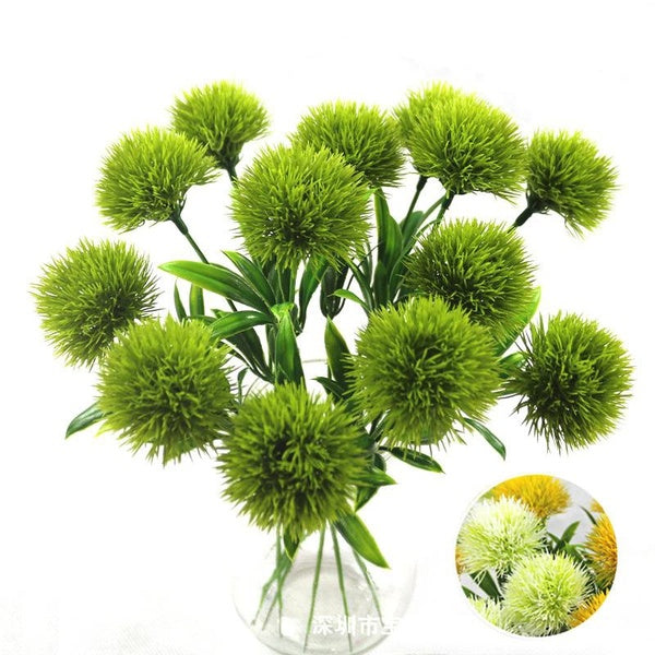 Artificial Dandelion Flowers Plastic Fake Flowers for Home Party Wedding Decoration Green Artificial Plants