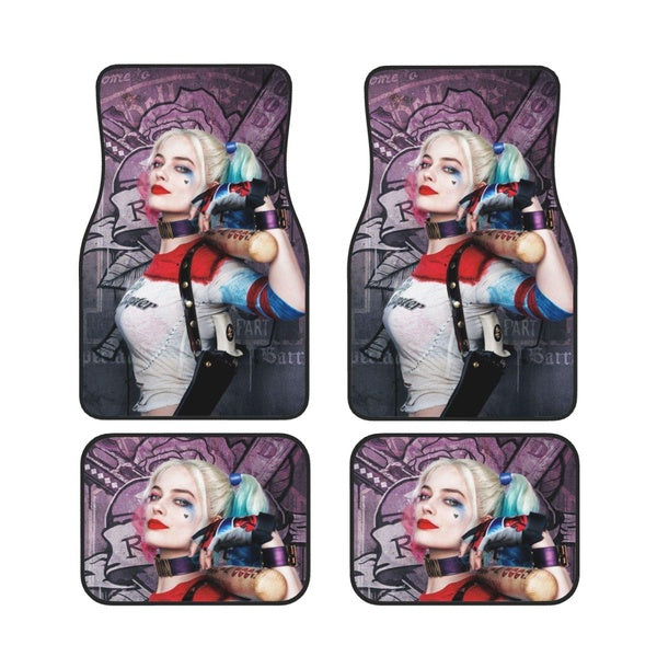 Harley Quinn Auto Floor Mat Car Front & Back Floor Carpet Non Slip Anti Dirty Foot Pad Rug Automotive Accessories