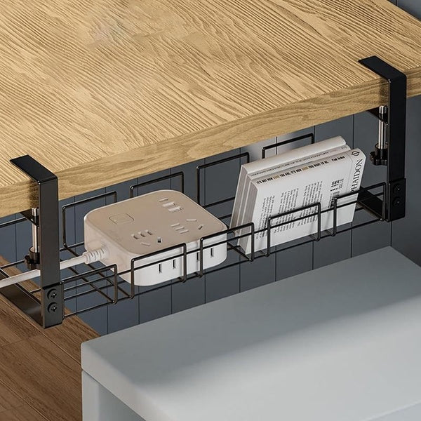Under Desk Cable Management Tay, No Drill Desk Cable Tray, Wire Management Tray Cable Management Box For Office, Desk Cable Tray Wire Organizer - No