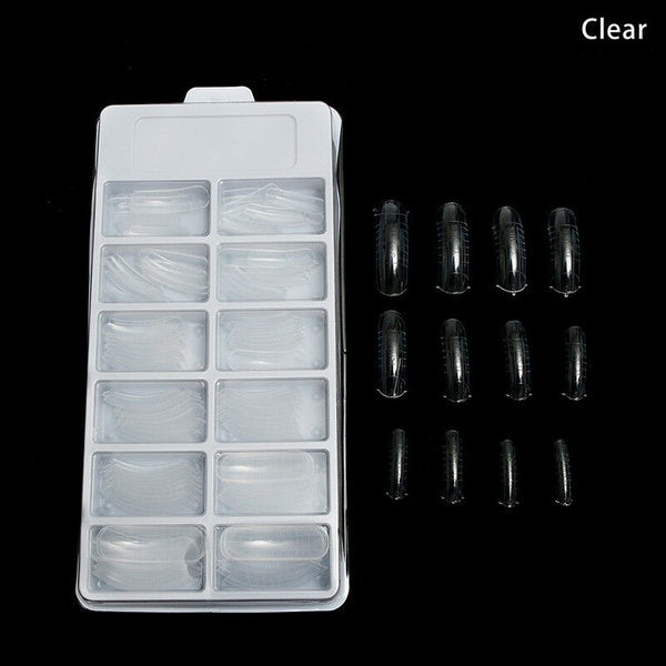 120Pcs Dual Nail Art System Form UV Gel Acrylic False Tips Guide Salon Tools