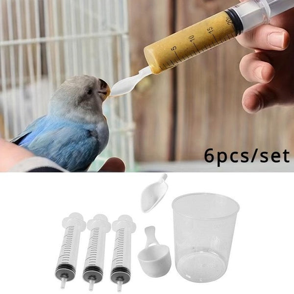 Bird Feeder Supplies for Parrots Needle Tube Feeder Baby Bird Parrot Feeding Milk Small Spoon Syringe Set