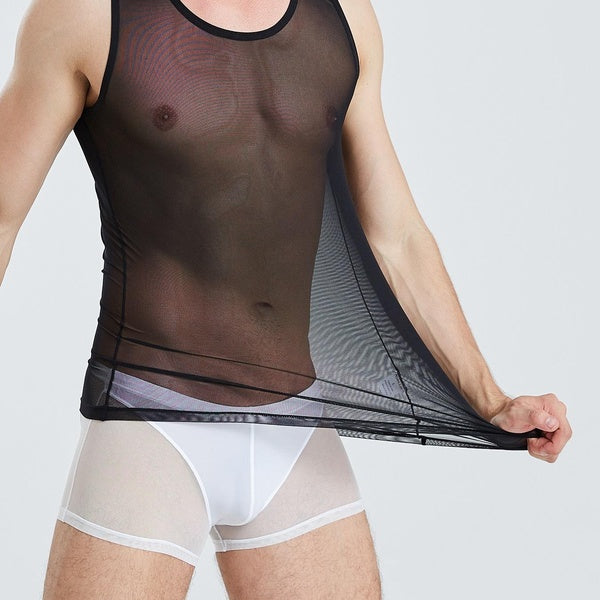 Men's See-Through Tanktops Breathable Streatchy Tank Tops