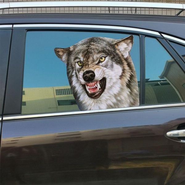 Side Left Car Window Sticker Wolf Animal Vinyl Decal Funny Universal