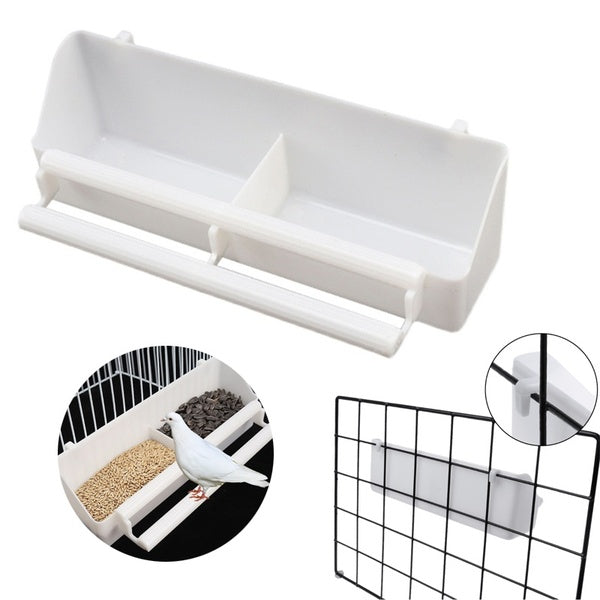 Removable Pet Bird Feeder Hanging Food Water Bowl Pigeons Stand Cage Feeding Tools Bird Food Container Cage Accessories