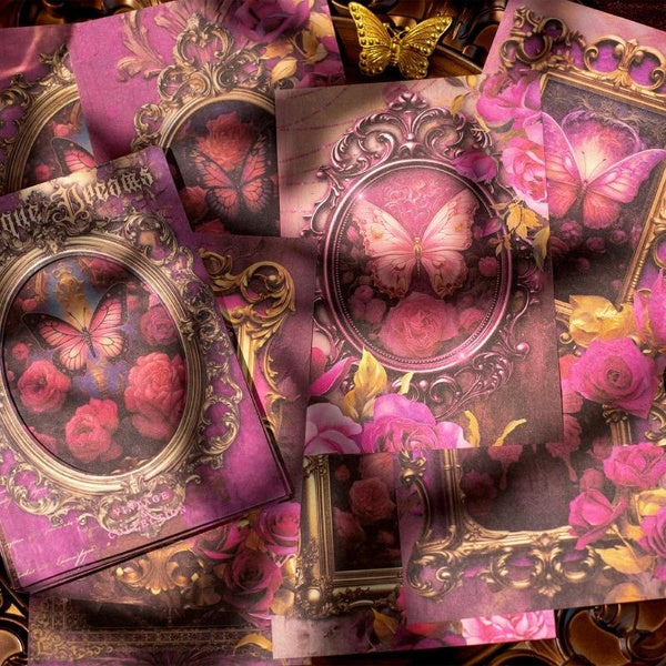 32Pcs-Pack Vintage Baroque Dream Series Decoration Paper Perfect for Collage Journaling Diy Scrapbooking Stationery Supplies