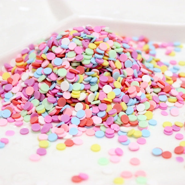 50gram 5*1mm Colorful Candy Cake Dessert Fimo Polymer Clay Sprinkles DIY Sugar Simulation Food Dollhouse Miniature