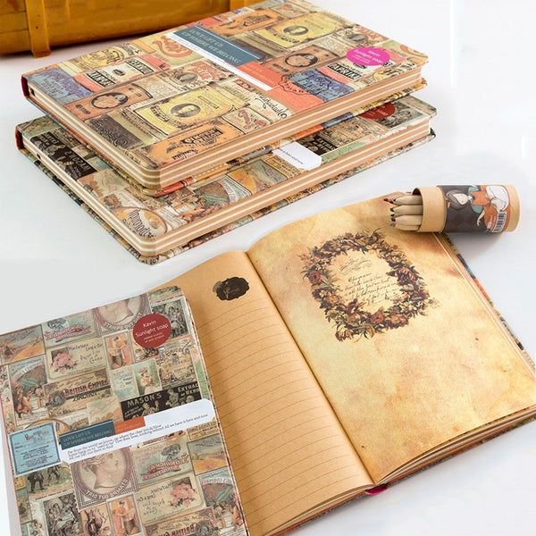 Portable Creative Notebook Retro Journal Drawing Exquisite Diary Book Unique Appearance Design Office Work
