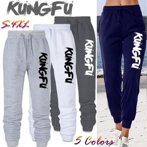 Classic Letter Printed Women Sweatpants Cotton Long Pants High Waist Yoga Pants Casual Drawstring Trousers Womens Sports Fitness Solid Jogging Pants