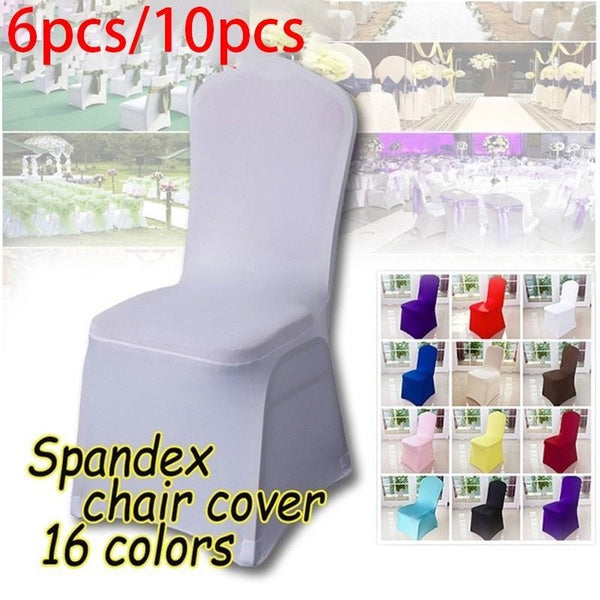 6pcs- 10pcs Wedding Chair Covers Protector Spandex Stretch Slipcover for Restaurant Banquet Hotel Dining Party Universal Chair Cover
