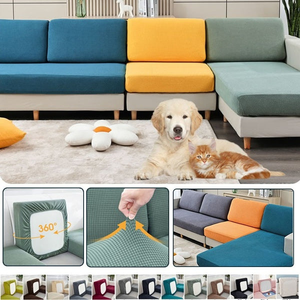 Sofa Seat Cushion Cover Furniture Protector for Pets Kids Stretch Washable Removable Slipcover