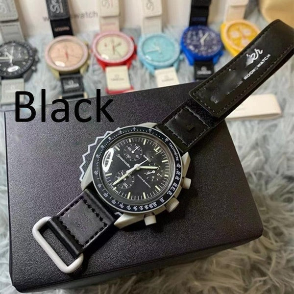 2022 Utilisé (98% tout neuf) Co-Branded Limited Men's Quartz Watch Alloy Material 11 Planet Watch Planet Watch Space Moon Cadeau pour homme Cadeau po
