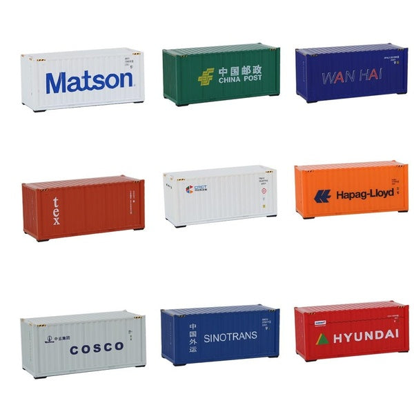 1:87 HO Scale Model Train Container 20ft Shipping Freight Car For Model Railway Accessories Layout Matron Inn