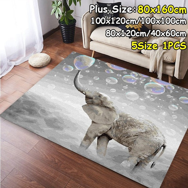 3D Bubbles Elephant Carpet Soft Carpet Livingroom Bedroom Carpet Non-slip Carpet Kitchen Washroom Area Rug Play Mat Doormat Mats Home Decor 5 Size (4