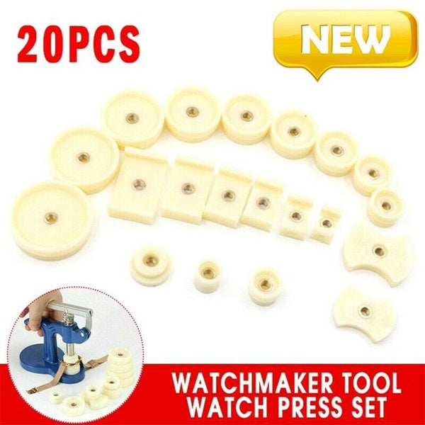 20 pièces outils de montre de matrice couverture arrière trousse d'outils de réparation de montre horloge à Quartz boîtier de réparation presseur