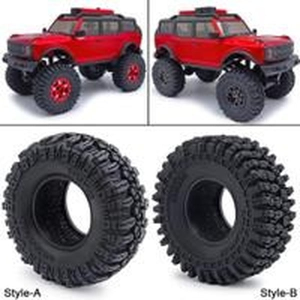 4Pcs Soft Rubber Wheel Tires 24*58*22mm Rock Terrain for 1-18 1-24 RC Micro Crawler Car Axial SCX24 TRX4M Upgrade Parts