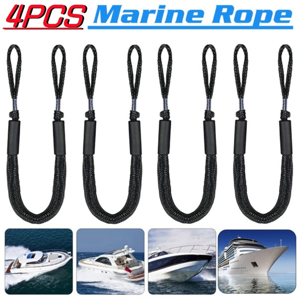 4PCS Nylon Marine Mooring Rope Boat Bungee Dock Line Anchor Rope Docking for Camping Hiking Accessories