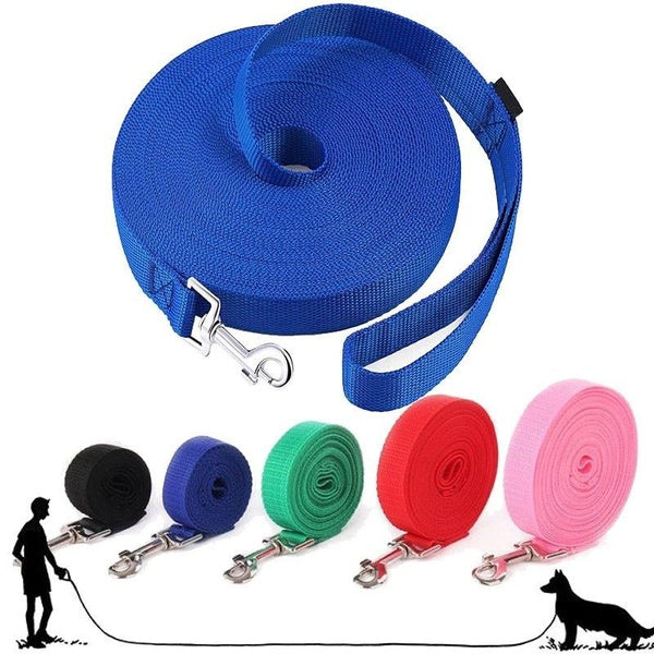 Durable Waterproof Nylon Recall Dog Training Lead Leash For Large Medium Small Dogs For Training, Walking,Play, Camping, Or Backyard 1.5m-50m For Se