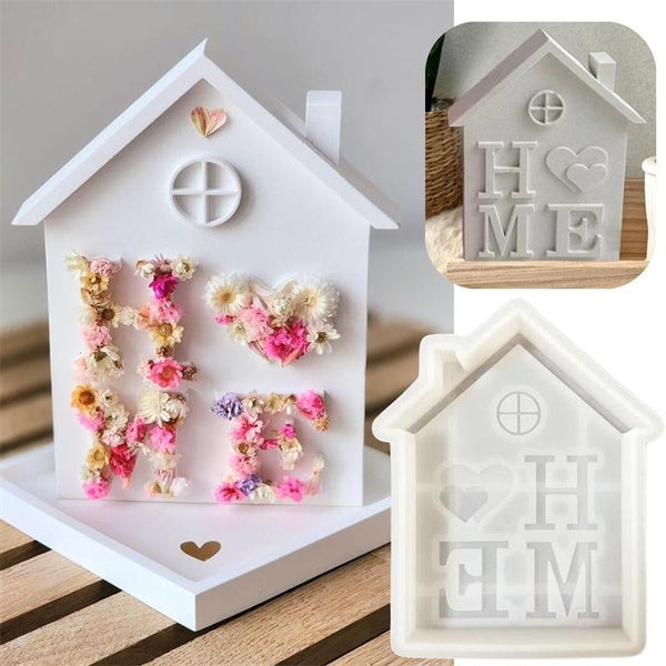DIY Home House Silicone Mold for Concrete Plaster Resin Craft