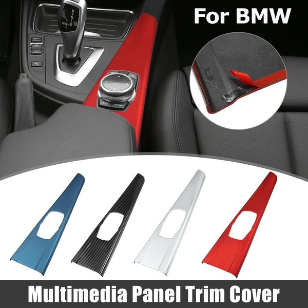 Car Inner Center Console Multimedia Panel Frame Cover Trim ABS Sticker Decal Accessories for BMW 325i 2012-2013 for BMW 328i 2012-2016