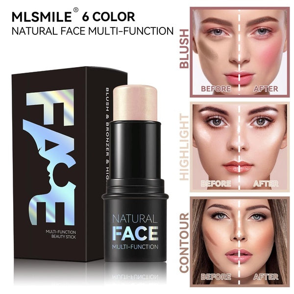 Face Highlighter Bronzer Stick Waterproof Shimmer Creamy Concealer Glitter Face Contour Face Highlighter Pen Makeup Cosmetics