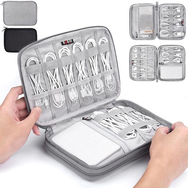 USB Data Cable Organizer Multifunction Cable Organizer Bag Digital Storage Bag Earphone Wire Bag Pen Power Bank Travel Kit Case Pouch Electronics Acc